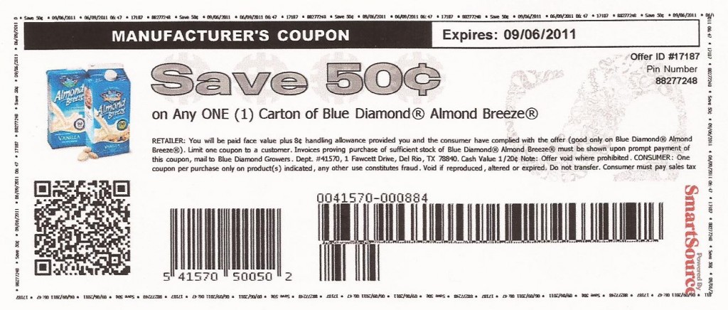 almond breeze milk coupons 2012