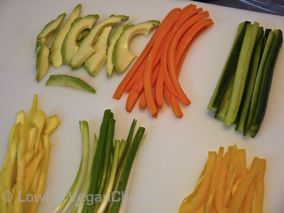 How To Cut Veggies For Sushi 