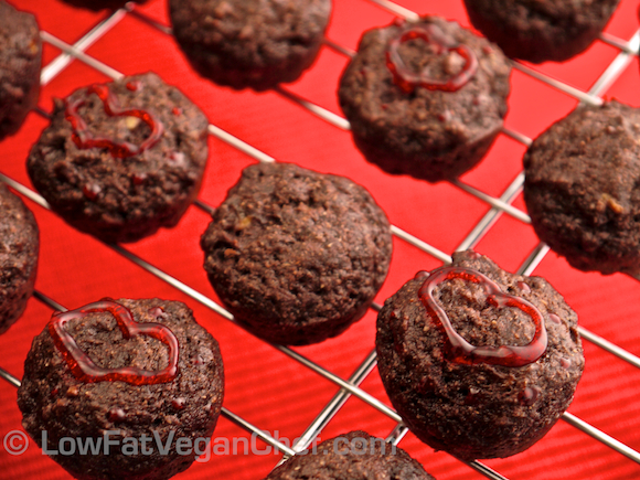 Fat Free Vegan Valentine's Day Dessert: Two-Bite Banana Brownies 