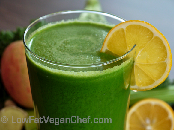 80/10/10 Recipe: Kale Apple Celery Green Juice Recipe