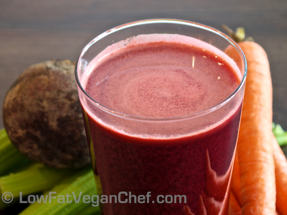 Raw Vegan Antioxidant Rich Apple Celery Carrot Beet Juice