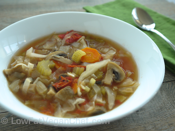 Fat Free Vegan Cabbage Soup (Cabbage Soup Diet Recipe For Weight Loss)