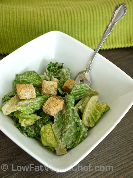 Raw vegan Caesar Salad