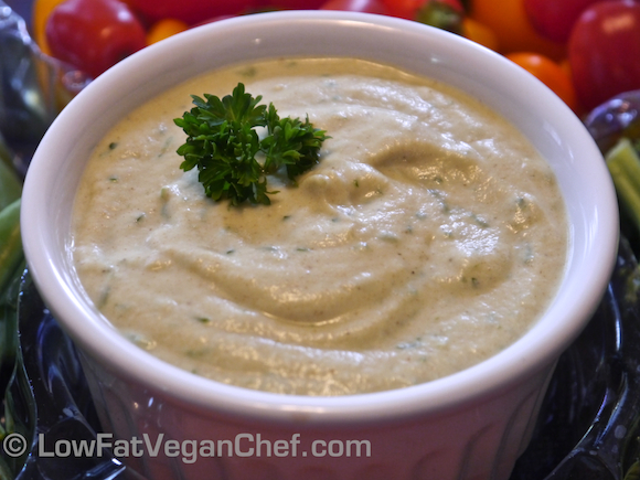 Raw Vegan Recipe: Zucchini Cashew Ranch Dip 