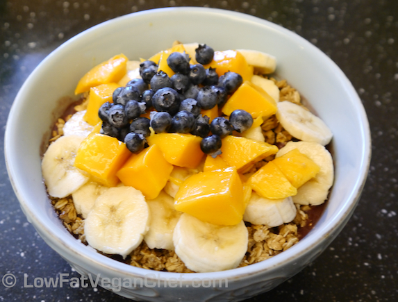 Tropical Mango Banana Acai Bowl