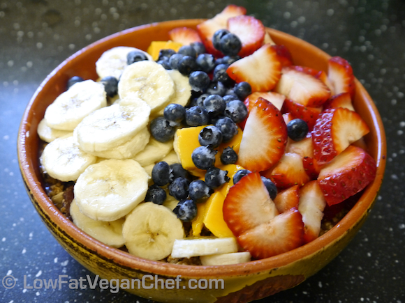 Soy-Free Vegan Tropical Acai Berry Bowl Recipe 