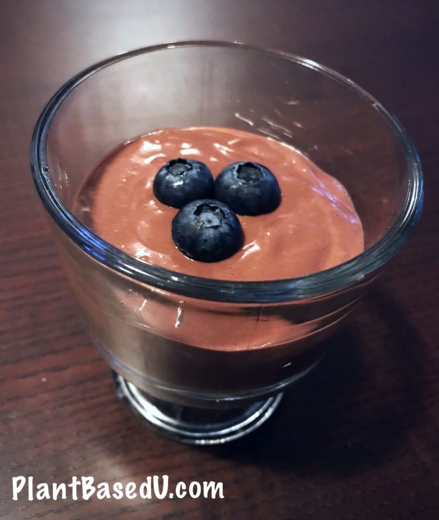 Low Fat Vegan Chocolate Banana Silken Tofu Pudding