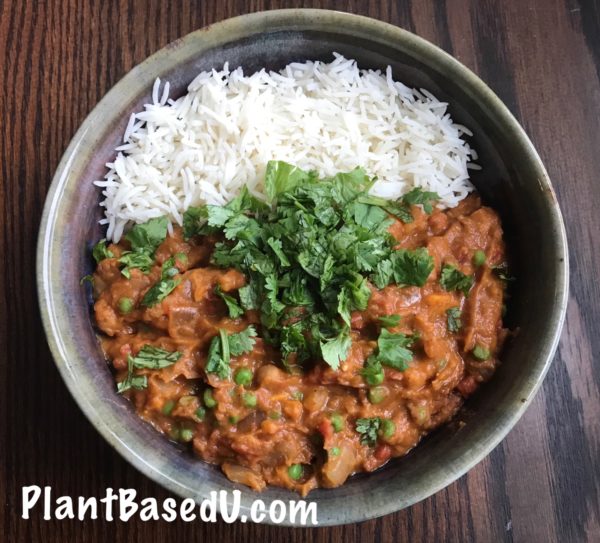 Slow Cooker - Plant Based Chickpea, Potato, Pea Coconut Curry (Vegan and Dairy Free)